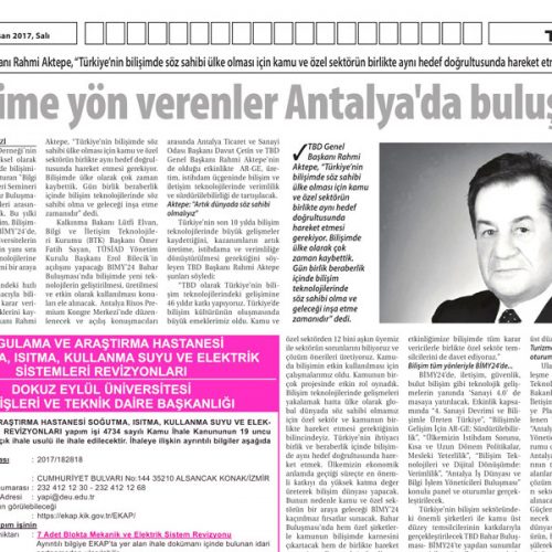 Bilişime Yön Verenler Antalya’da Buluşuyor – Ticaret