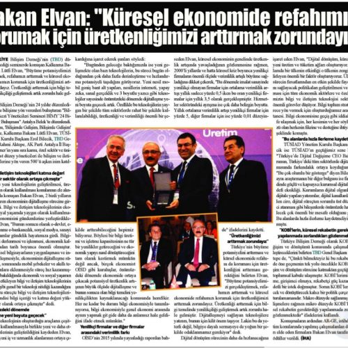 BAKAN ELVAN : Küresel Ekonomide Refahımızı Korumak İçin Üretkenliğimizi Arttırmak Zorundayız – Korkuteli Manşet