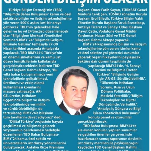 Gündem Bilişim Olacak – Milliyet Ankara