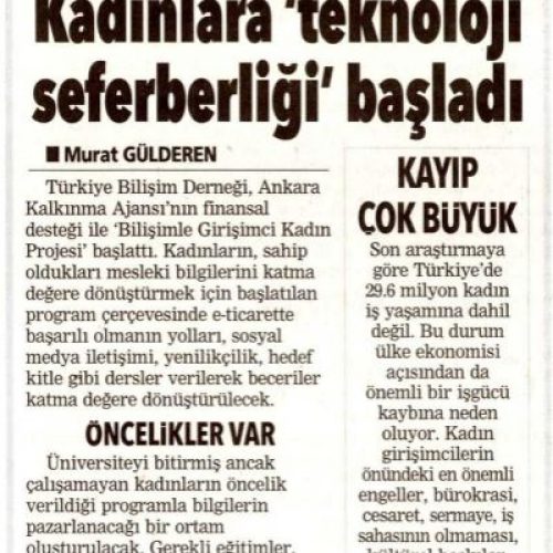 Kadınlara Teknoloji Seferberliği Başladı – Posta