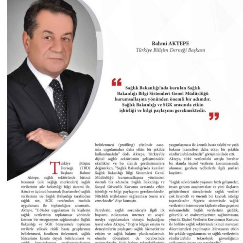 Rahmi AKTEPE Türkiye Bilişim Derneği Başkanı – ICT Media