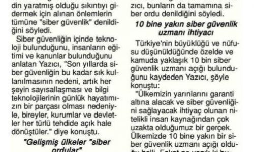 Siber Güvenlik Uzmanı Açığı Var – Son Saat