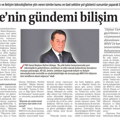 Türkiye’nin Gündemi Bilişim Olacak – Ticaret Gazetesi