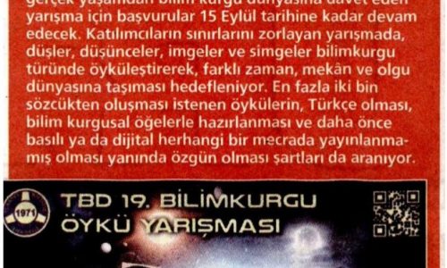 Bilimkurgu Yarışması Katılımcıları Bekliyor – Yurt Gazetesi