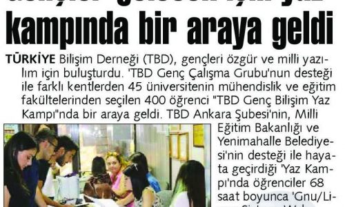 Gençler Gelecek İçin Yaz Kampında Bir Araya Geldi – ANKARA GÜÇLÜ ANADOLU