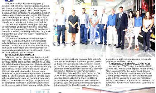 Gençler, Özgür ve Milli Yazılım İçin Bir Araya Geldi – 24 SAAT