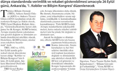 Hedef KOBİ’lerin GÜÇLENMESİ – MİLLİYET ANKARA