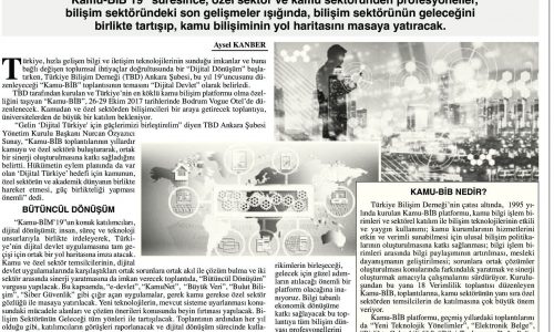 Kamuda Bilişim Tartışılacak – BAŞKENT EKONOMİ