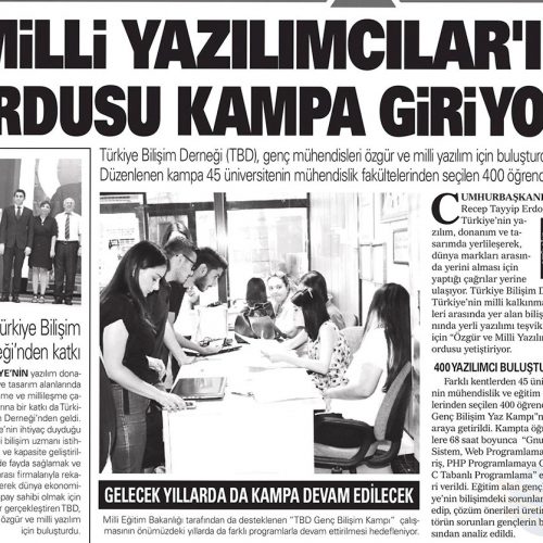 ‘Milli Yazılımcılar’ın Ordusu Kampa Giriyor – AKŞAM
