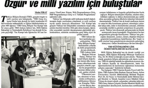 Özgür ve Milli Yazılım İçin Buluştular – BAŞKENT EKONOMİ