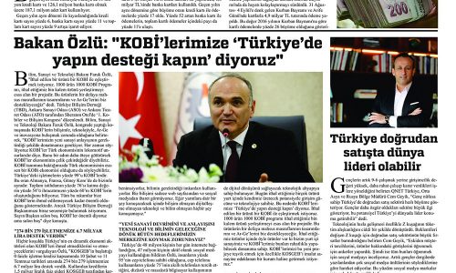 Bakan Özlü: “KOBİ’lerimize ‘Türkiye’de Yapın Desteği Kapın’ Diyoruz” – HAKİMİYET