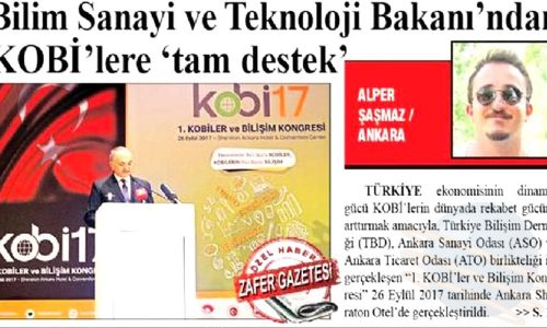 Bilim Sanayi ve Teknoloji Bakanı’ndan KOBİ’lere ‘Tam Destek’ – ZAFER GAZETESİ
