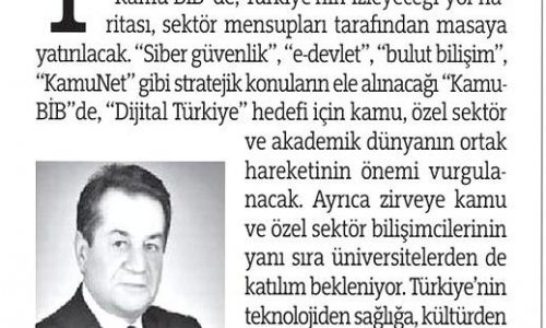 Bilişim, Türkiye İçin Artık Bir Beka Sorunu – TÜRKİYE GAZETESİ