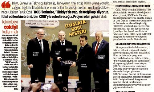 Burada Üret Desteği Kap – YENİ ŞAFAK