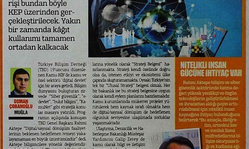 Kamu Kurumlarında Kağıt dönemi Bitiyor – TÜRKİYE GAZETESİ