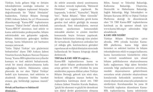 KAMU-BİB’19 “Dijital Devlet” için Toplanacak!.. – IT NETWORK