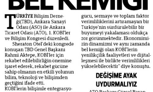 KOBİ’ler Ekonominin BEL KEMİĞİ – HÜRRİYET