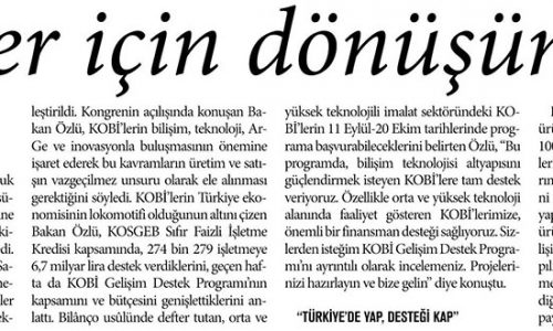 Kobiler İçin Dönüşüm Şart – YENİ ASYA