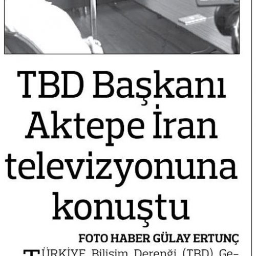 TBD Başkanı İran Televizyonuna Konuştu
