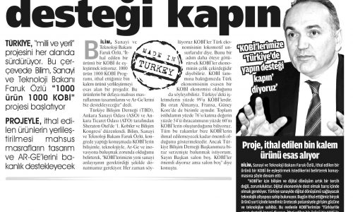 Türkiye’de Yapın Desteği Kapın – MİLAT