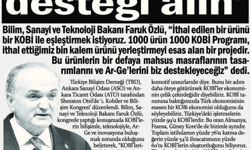 Yerli Üretin, Desteği Alın – GAZETE BURSA