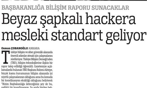 Beyaz Şapkalı Hackera Mesleki Standart Geliyor – TÜRKİYE GAZETESİ