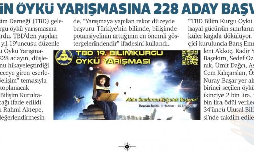 TBD’nin Öykü Yarışmasına 228 Aday Başvurdu – SANCAK GAZETESİ