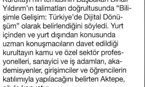 Bilişimde Gündem Dijital Dönüşüm – HABER TÜRK ANKARA