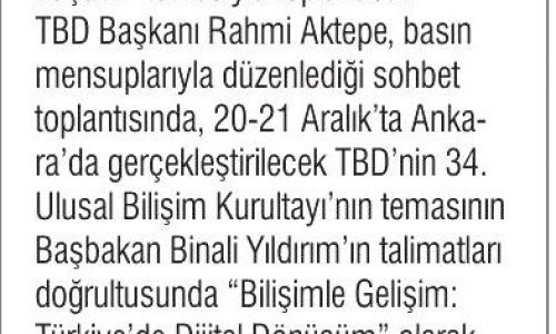 Dijital Dönüşüm İçin Özel Kurultay – YENİ ÇAĞ