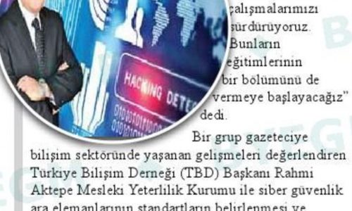 Siber Güvenlikte Ara Elemana Standart Gelecek – BİNGÖL GAZETESİ