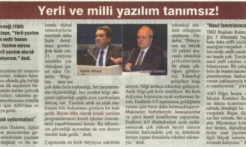 Yerli ve Milli Yazılım Tanımsız – DÜNYA OSTİM