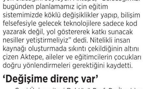 Geleceğin Meslekleri Bilişimle Şekilleniyor – MİLLİYET