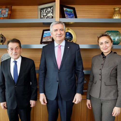 TBD Genel Başkanı Rahmi Aktepe ve TBD İstanbul Şubesi Yönetim Kurulu Başkanı Deniz Tiryakioğlu  İSO Başkanı Erdal Bahçıvan’ı Ziyaret Etti
