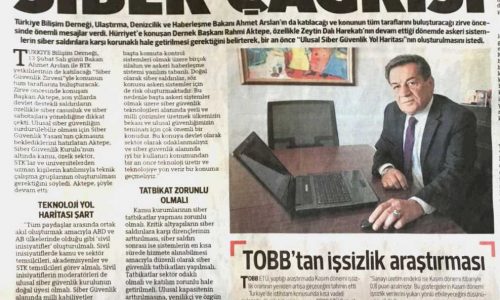 Bilişimcilerden Siber Çağrısı – HÜRRİYET TAŞRA