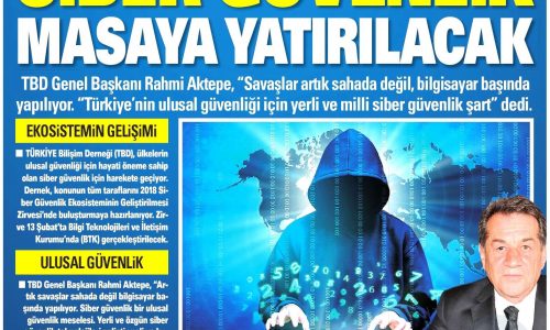 Siber Güvenlik Masaya Yatırılacak – AKŞAM ANKARA