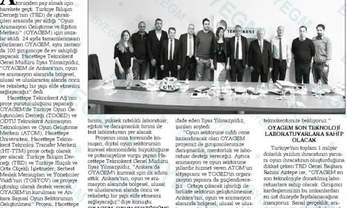 Ankara, Oyun Sektöründe Bölge Lideri Olacak – ANKARA GÜÇLÜ ANADOLU