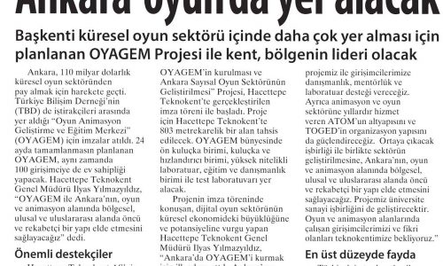 Ankara ‘Oyun’da Yer Alacak – MİLLİYET ANKARA