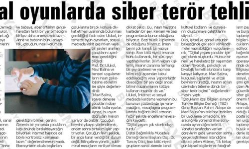 Dijital Oyunlarda Siber Terör Tehlikesi – HABER 38