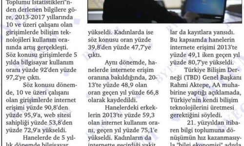 İnternete Erişim Oranı Yükseldi – KIRŞEHİR ÇİĞDEM GAZETESİ
