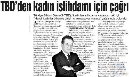 TBD’den Kadın İstihdamı İçin Çağrı – ANAYURT GAZETESİ