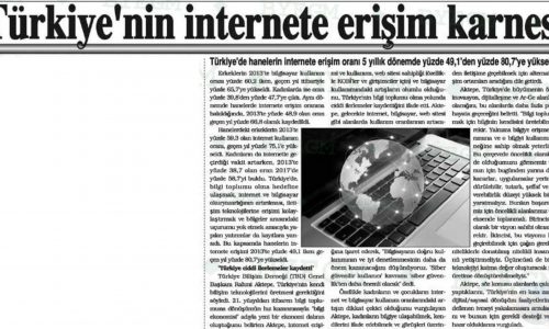 Türkiye’nin İnternete Erişim Karnesi – HABERDE ÖNDER GAZETESİ