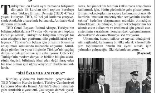 Bilişimde İthal Eden Değil İhraç Eden Bir Ülke Olmalıyız – ANKARA BAŞKENT GAZETESİ