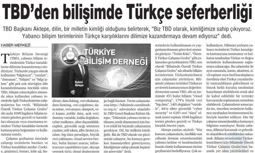TBD’den Bilişimde Türkçe Seferberliği – HÜRSES GAZETESİ