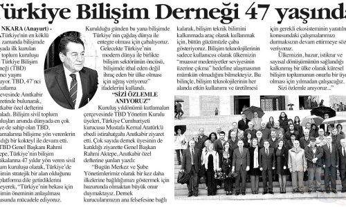 Türkiye Bilişim Derneği 47 Yaşında – ANAYURT GAZETESİ