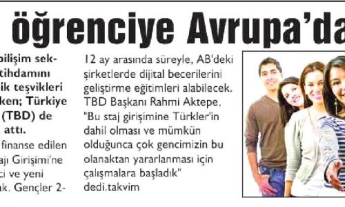 6 Bin Öğrenciye Avrupa’da Staj – VAN SESİ GAZETESİ