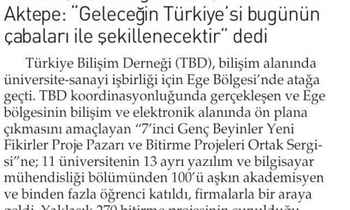 Bilişimde, Üniversite Sanayi İş Birliği – YENİGÜN GAZETESİ