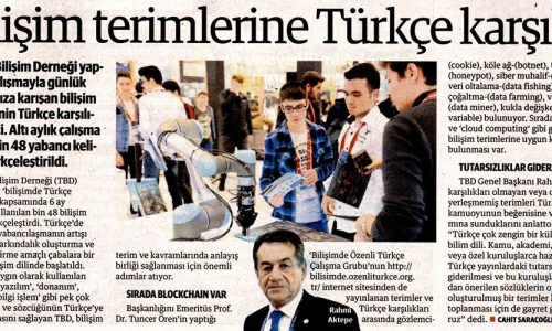 Bilişim Terimlerine Türkçe Karşılık – YENİ ŞAFAK