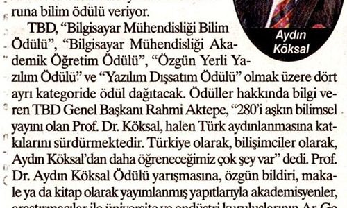 Bilişimin ‘İsim Babası’ Adına Özel Ödül – AYDINLIK GAZETESİ