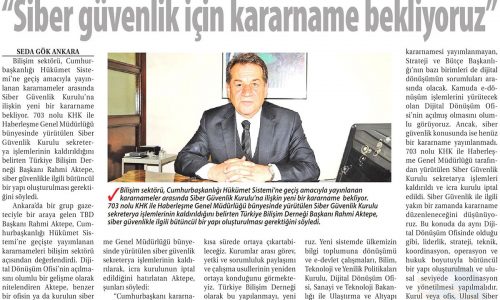 Siber Güvenlik İçin Kararname Bekliyoruz – TİCARET GAZETESİ