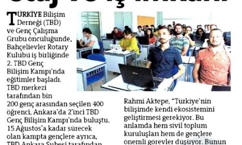 Başarılı Olana Staj ve İş İmkanı – HÜRRİYET ANKARA